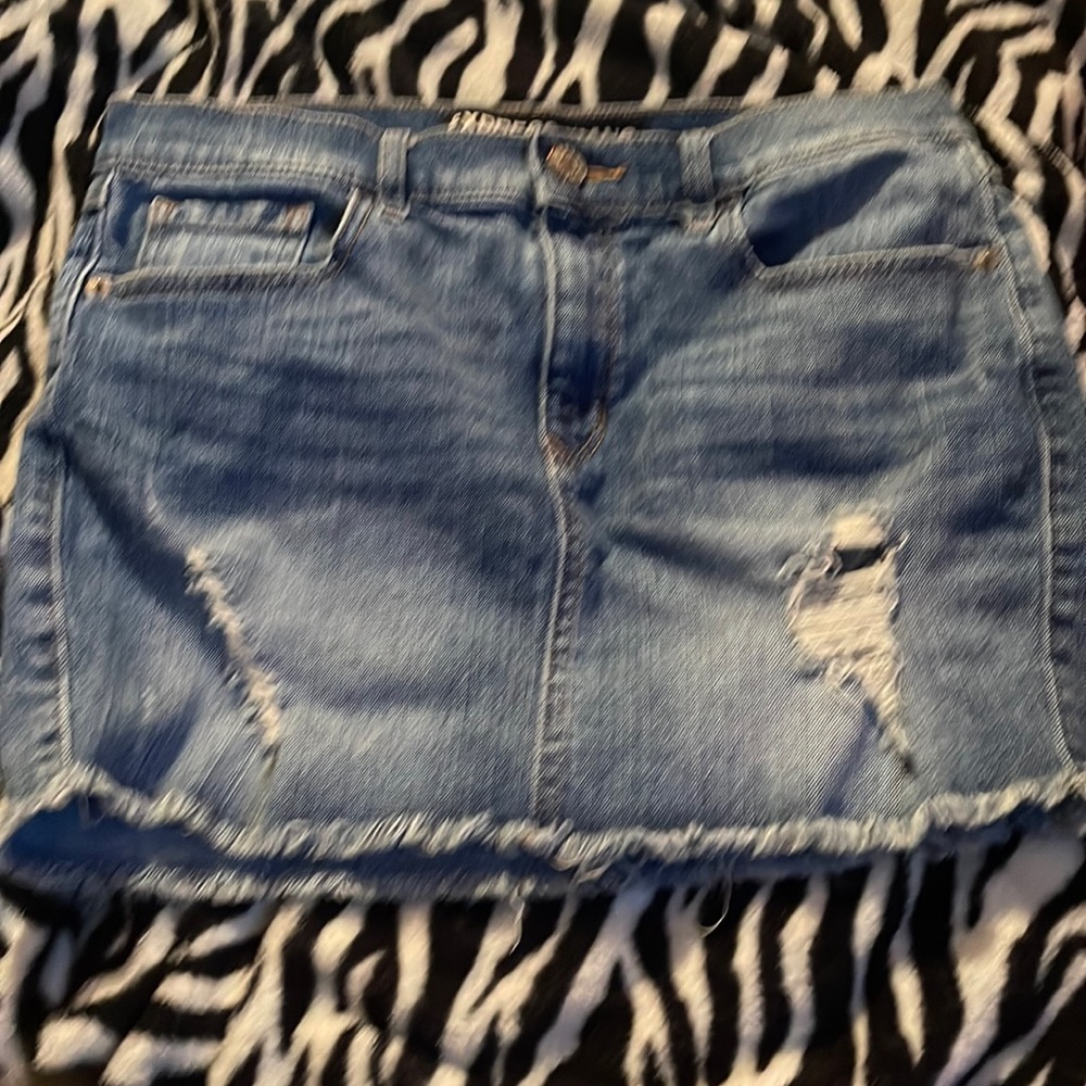 express jean skirt